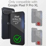 Crave Dual Guard for Google Pixel 9 Pro XL Case, Shockproof Protection Dual Layer Case for Google Pixel 9 Pro XL - Black