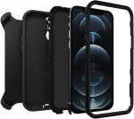 OtterBox iPhone 12 & iPhone 12 Pro Defender Series Case - Black, Rugged & Durable, with Port Protection, Includes Holster Clip Kickstand