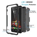 Njjex Compatible with LG Stylo 4 Case/LG Q Stylus Holster,[Nbeck] Heavy Duty Built-in Screen Protector Rugged Locking Swivel Belt Clip Kickstand Hard Phone Cover for LG Stylus 4/Stylo 4 Plus [Black]