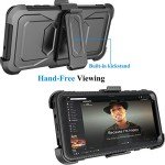 Njjex Compatible with LG Stylo 4 Case/LG Q Stylus Holster,[Nbeck] Heavy Duty Built-in Screen Protector Rugged Locking Swivel Belt Clip Kickstand Hard Phone Cover for LG Stylus 4/Stylo 4 Plus [Black]