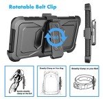 Njjex Compatible with LG Stylo 4 Case/LG Q Stylus Holster,[Nbeck] Heavy Duty Built-in Screen Protector Rugged Locking Swivel Belt Clip Kickstand Hard Phone Cover for LG Stylus 4/Stylo 4 Plus [Black]