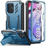 FNTCASE for Motorola Moto G-Power-5G-2023 Case: Moto G-5G-2023 Case Dual-Layer Military Grade Drop Proof Protection Cover with Kickstand | Rugged Shockproof Cell Phone Shell - Blue