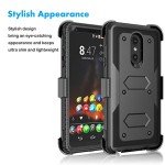 Njjex Compatible with LG Stylo 4 Case/LG Q Stylus Holster,[Nbeck] Heavy Duty Built-in Screen Protector Rugged Locking Swivel Belt Clip Kickstand Hard Phone Cover for LG Stylus 4/Stylo 4 Plus [Black]