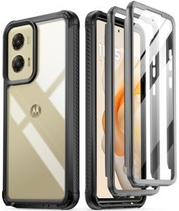 Poetic Guardian Case for Motorola Moto G Stylus 5G 2024 [Not Fit 2023 Version],[20 FT Mil-Grade Drop Tested],Full-Body Hybrid Shockproof Bumper Cover with Built-in Screen Protector,Black/Clear