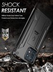 Poetic Revolution Case for Motorola Moto Edge Plus 5G 2023[Not for 2022 Version],[20FT Mil-Grade Drop Tested], Full-Body Shockproof Protective Cover with Kickstand and Built-in-Screen Protector, Black