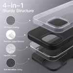 JETech Silicone Case for iPhone 14 6.1-Inch, Silky-Soft Touch Full-Body Protective Phone Case, Shockproof Cover with Microfiber Lining (Black)