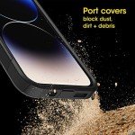 OtterBox iPhone 14 Pro (ONLY) Commuter Series Case - Black, Slim & Tough, Pocket-Friendly, with Port Protection