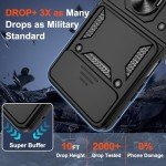 for Motorola Razr 2023 Case [Not Fit Razr Plus 2023], Heavy Duty Shockproof with 360° Rotation Metal Kickstand [Military Grade] Protective Case for Moto Razr 2023, Black