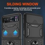 for Motorola Razr 2023 Case [Not Fit Razr Plus 2023], Heavy Duty Shockproof with 360° Rotation Metal Kickstand [Military Grade] Protective Case for Moto Razr 2023, Black