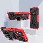 Iokmax for Moto G Play 2024 Case with 2 Pack Screen Protector,Military Grade Shockproof, Heavy Duty Robust Bumper Cover with Kickstand for Motorola G Play 2024 Phone Red