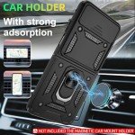 for Motorola Razr 2023 Case [Not Fit Razr Plus 2023], Heavy Duty Shockproof with 360° Rotation Metal Kickstand [Military Grade] Protective Case for Moto Razr 2023, Black