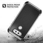 LG V20 Case, BENTOBEN 2 in 1 Cool Slim Hybrid Rugged Hard PC Resilient Strength Durable Laminated with Carbon Fiber Design Chrome Anti-scratch Shockproof Protective Case for LG V20 (2016), BLACK