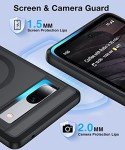 FNDMIL NO.1 Magnetic for Google Pixel 7a Case [Compatible with MagSafe][Anti-Fingerprint][Slim Fit][Military Shockproof] Translucent Matte Hard Back Pixel 7a 5G Phone Cover, Black