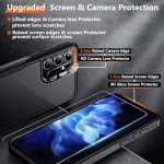 Red2Fire for Samsung Galaxy S24 Case, with 2Pcs [Tempered Glass Screen Protector+Camera Protector][Military Grade Shockproof] Heavy Duty Full Body Protection Phone Case for S24 Case,Black