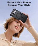 FNDMIL NO.1 Magnetic for Google Pixel 7a Case [Compatible with MagSafe][Anti-Fingerprint][Slim Fit][Military Shockproof] Translucent Matte Hard Back Pixel 7a 5G Phone Cover, Black