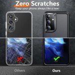 Red2Fire for Samsung Galaxy S24 Case, with 2Pcs [Tempered Glass Screen Protector+Camera Protector][Military Grade Shockproof] Heavy Duty Full Body Protection Phone Case for S24 Case,Black