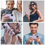Cordking Designed for iPhone 12 Case, Designed for iPhone 12 Pro Case, Silicone Shockproof Phone Case with [Soft Anti-Scratch Microfiber Lining] 6.1 inch, Clove Purple