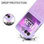 BENTOBEN Glitter Motorola Razr 2024 Case, Luxury Protective Phone Case for Motorola Razr 50, Purple