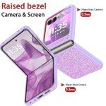 BENTOBEN Glitter Motorola Razr 2024 Case, Luxury Protective Phone Case for Motorola Razr 50, Purple