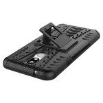 SKTGSLAMY for LG K40 Case,with HD Screen Protector,[Shockproof] Tough Rugged Dual Layer Protective Case Hybrid Kickstand Cover for LG Harmony 3 (Black)