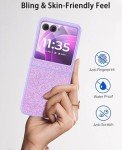 BENTOBEN Glitter Motorola Razr 2024 Case, Luxury Protective Phone Case for Motorola Razr 50, Purple