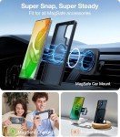 TORRAS Magnetic Shockproof for Samsung Galaxy S25 Ultra Case, Fit for MagSafe, 4X Military Grade Protection, Translucent Slim Case for Samsung S25 Ultra Case Anti-Fingerprint Anti-Scratch, Black