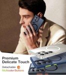 TORRAS Magnetic Shockproof for Samsung Galaxy S25 Ultra Case, Fit for MagSafe, 4X Military Grade Protection, Translucent Slim Case for Samsung S25 Ultra Case Anti-Fingerprint Anti-Scratch, Black