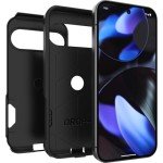 OtterBox Google Pixel 9 & 9 Pro Commuter Series Case - Black, Ultra-Sleek, Wireless Charging Compatible, Raised Edges Protect Camera & Screen (Ships in Polybag)