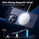 CASEKOO Designed for iPhone 14 Pro Max Case with Magnetic Invisible Stand [Military Drop Protection] [Compatible with MagSafe] Shockproof Slim Translucent Matte Promax Case 6.7 Inch, Black