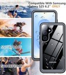Temdan Designed for Samsung Galaxy S25 Case Waterproof, Built-in Lens & Screen Protector Military Shockproof Dropproof IP68 Underwater Full Body Phone Case for Galaxy S25 5G 6.2"-Black (2025)