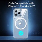 ESR for iPhone 13 Pro Max Case, Compatible with MagSafe, Shockproof Military-Grade Protection, Yellowing Resistant, Magnetic Phone Case for iPhone 13 Pro Max, Classic Hybrid Case (HaloLock), Clear