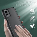 Qinmay Phone Case for Motorola Moto G 5G 2024 Case with HD Screen Protector, Shockproof 3-Layer Cover for Moto G 5G 2024,Black