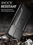 Poetic Revolution Case for Motorola Moto G Power 5G 2024 [Not Fit 2023 Version], [Slide Camera Cover], Full-Body Military Grade Shockproof Cover with Kickstand and Built-in-Screen Protector, Black