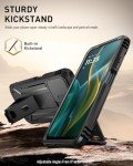 Poetic Revolution Case for Motorola Moto G 5G 2025, [Slide Camera Cover], Full-Body Military Grade Rugged Shockproof Cover with Kickstand and Built-in-Screen Protector, Black