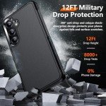 Red2Fire for Samsung Galaxy S25 Case, [Military Grade Drop Protection] Heavy Duty Full Body Shockproof Protection Non-Slip Phone Case for S25 Case 6.2 inch,Black