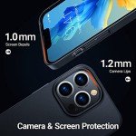 TORRAS Slim Fit for iPhone 13 Pro Case 6.1 Inch, Never Yellowing, Ultra Thin Phone Case Super Lightweight Matte Hard PC Protective, Space Black