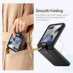 Maxdara for Motorola Razr 2024 Case [Not Fit Razr Plus 2024], Moto Razr 2024 Ring Case with Built-in Screen Protector, Hard PC Ultra Thin Shockproof Protective Phone Case for Moto Razr 2024 (Black)