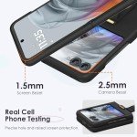 Maxdara for Motorola Razr 2024 Case [Not Fit Razr Plus 2024], Moto Razr 2024 Ring Case with Built-in Screen Protector, Hard PC Ultra Thin Shockproof Protective Phone Case for Moto Razr 2024 (Black)