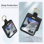 Maxdara for Motorola Razr 2024 Case [Not Fit Razr Plus 2024], Moto Razr 2024 Ring Case with Built-in Screen Protector, Hard PC Ultra Thin Shockproof Protective Phone Case for Moto Razr 2024 (Black)