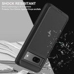 YKHJKLEC for Google Pixel 7 Case, Military Grade 3 in 1 Heavy Duty Shockproof/Drop Proof/Dust Proof Case with 2Pcs Tempered Glass Screen Protector (Black/Black)