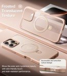 TORRAS Desert Titanium for iPhone 16 Pro Max Case, [Military Grade Drop Tested][Fit for MagSafe] [Built-in Stand] Translucent Slim Soft Edge Case for iPhone 16 Pro Max 6.9" 2024, Rose Gold