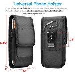 Tiflook Phone Holster for Motorola Moto G Power 2022 G Stylus 5G G Pure G Play G Fast G7 Power G7 Play G7 Plus G6 E 2020 E6 Z4 Z3 Nylon Cell Phone Pouch Belt Holder Carrying Case with Clip Loop, Black
