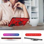 for Moto G Play 2023 Case: Moto G Pure Case, Moto G Power 2022 Case with HD Screen Protector, [Military Grade 16ft. Drop Tested] Ring Shockproof Protective Phone Case for Motorola G Pure, Red