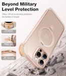 TORRAS Desert Titanium for iPhone 16 Pro Max Case, [Military Grade Drop Tested][Fit for MagSafe] [Built-in Stand] Translucent Slim Soft Edge Case for iPhone 16 Pro Max 6.9" 2024, Rose Gold