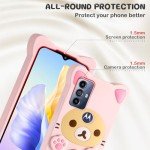 STSNano Kawaii for Motorola Moto G Pure/Moto G Play(2023)/G Power(2022) 6.5" 3D Cute Cartoon Bear Phone Cases Fashion Cool Fun Funny Bear Soft TPU Silicone Covers for Women Girls Kids,Pk