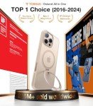 TORRAS Desert Titanium for iPhone 16 Pro Max Case, [Military Grade Drop Tested][Fit for MagSafe] [Built-in Stand] Translucent Slim Soft Edge Case for iPhone 16 Pro Max 6.9" 2024, Rose Gold