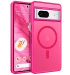 BENTOBEN for Google Pixel 7 Case [Compatible with Magsafe] Translucent Matte Magnetic Pixel 7 Case Magsafe Slim Thin Shockproof Women Men Protective Phone Cases Cover for Google Pixel 7 6.4", Hot Pink