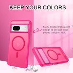 BENTOBEN for Google Pixel 7 Case [Compatible with Magsafe] Translucent Matte Magnetic Pixel 7 Case Magsafe Slim Thin Shockproof Women Men Protective Phone Cases Cover for Google Pixel 7 6.4", Hot Pink