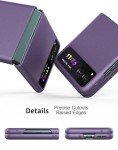 Cresee Case for Motorola Razr 2023, Thin Hard Matte Phone Case for Moto Razr 2023 - Violet Purple