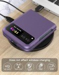 Cresee Case for Motorola Razr 2023, Thin Hard Matte Phone Case for Moto Razr 2023 - Violet Purple